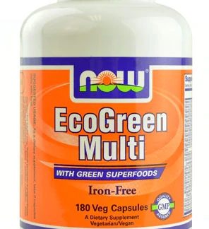NOW Foods EcoGreen Multi Iron-Free -- 180 Veg Capsules