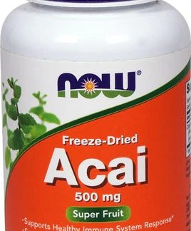 NOW Foods Freeze-Dried Acai -- 500 mg - 100 Vegetarian Capsules