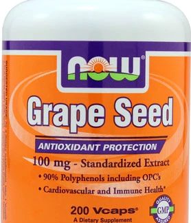 NOW Foods Grape Seed -- 100 mg - 200 Veg capsules