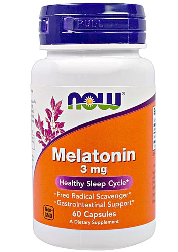 NOW Foods Melatonin -- 3 mg - 60 Vegetarian Capsules