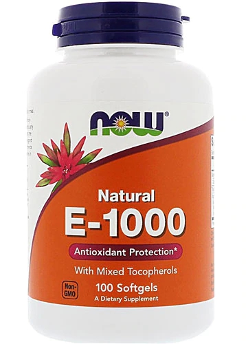 NOW Foods Natural E-1000 -- 100 Softgels