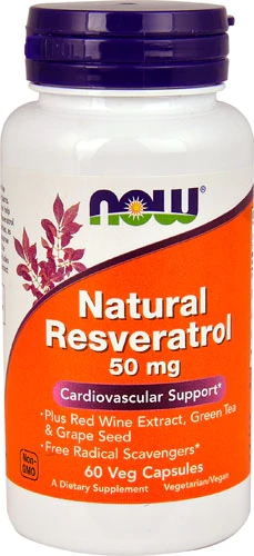 NOW Foods Natural Resveratrol -- 50 mg - 60 Veg Capsules