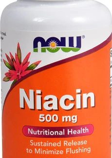 NOW Foods Niacin Sustained Release -- 500 mg - 100 Tablets