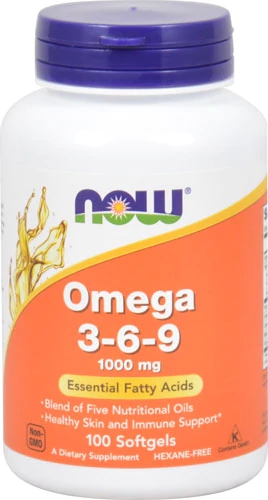 NOW Foods Omega 3-6-9 -- 1000 mg - 100 Softgels