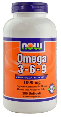 NOW Foods Omega 3-6-9 -- 1000 mg - 250 Softgels