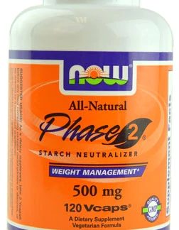 NOW Foods Phase-2® Starch Neutralizer -- 500 mg - 120 Vcaps®