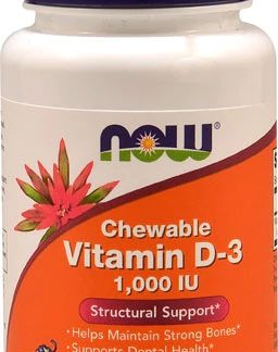 NOW Foods Vitamin D-3 Chewable Natural Fruit -- 1000 IU - 180 Chewables