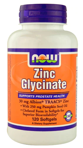 NOW Foods Zinc Glycinate -- 120 Softgels