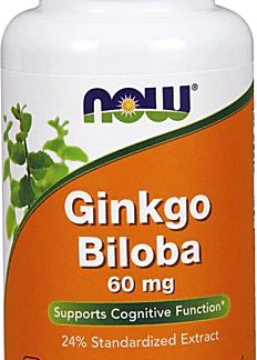 NOW Ginkgo Biloba -- 60 mg - 60 Veg Capsules