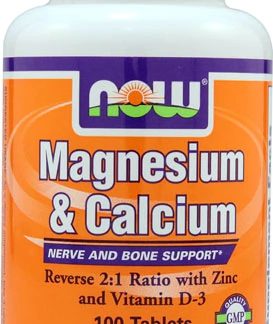 NOW Magnesium & Calcium -- 100 Tablets
