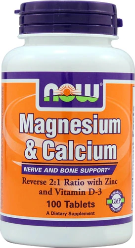 NOW Magnesium & Calcium -- 100 Tablets