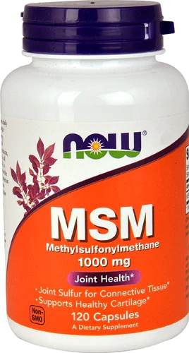 NOW MSM Methylsulphonylmethane -- 1000 mg - 120 Capsules