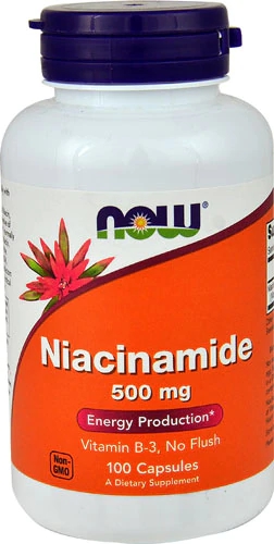 NOW Niacinamide -- 500 mg - 100 Capsules