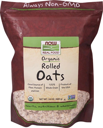 NOW Real Food™ Certified Organic Rolled Oats -- 24 oz