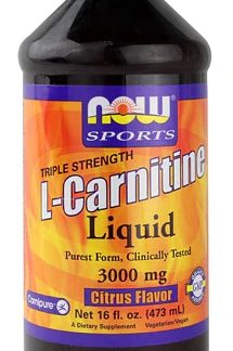 NOW Sports Triple Strength L-Carnitine Liquid Citrus -- 3000 mg - 16 fl oz