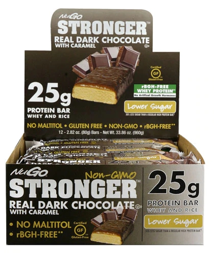 NuGo Nutrition NuGo® Stronger® Whey Protein Bars Chocolate Caramel -- 12 Bars