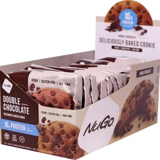 NuGo Nutrition Protein Cookies Double Chocolate -- 12 Cookies