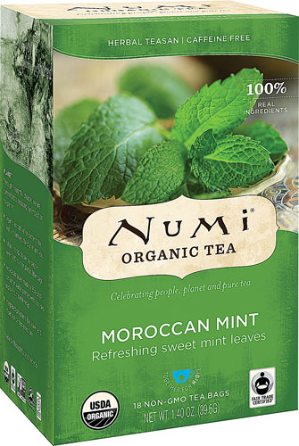 Numi Organic Tea Moroccan Mint -- 18 Tea Bags