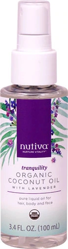 Nutiva Organic Coconut Oil with Lavender Tranquility -- 3.4 fl oz