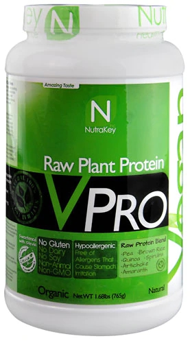 NutraKey VPRO Raw Plant Protein Natural -- 1.68 lbs