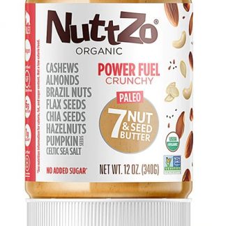 NuttZo Organic 7 Nut & Seed Butter Paleo Power Fuel Crunchy -- 12 oz