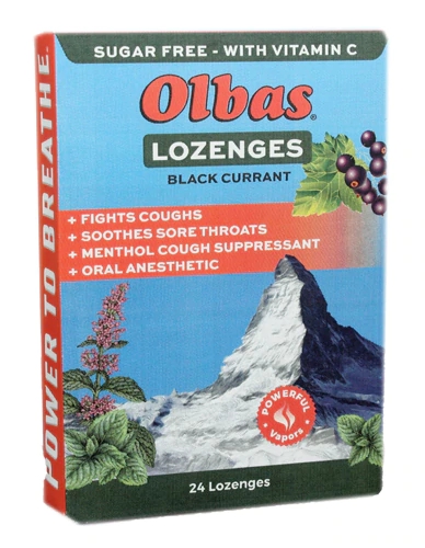 Olbas Lozenges Sugar-Free Black Currant -- 24 Lozenges