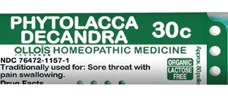 Ollois Phytolacca Decandra 30c -- 80 Pellets
