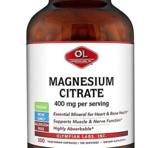Olympian Labs Magnesium Citrate -- 400 mg - 300 Capsules