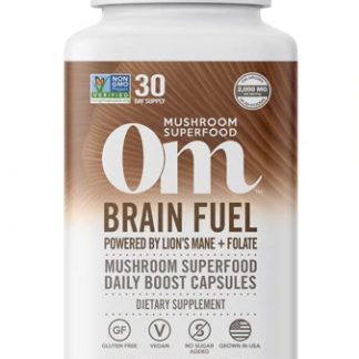 OM Brain Fuel Powered by Lion's Mane plus Folate -- 667 mg - 90 Vegetarian Capsules