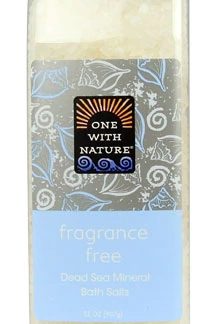 One With Nature Dead Sea Mineral Bath Salts Fragrance Free -- 32 oz
