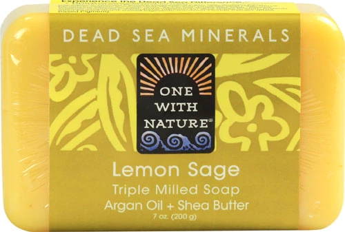 One With Nature Dead Sea Mineral Soap Lemon Sage -- 7 oz