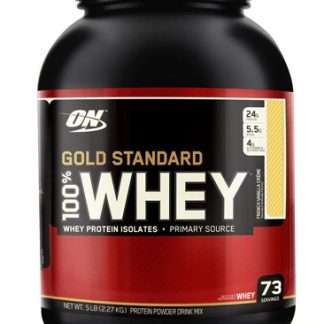 Optimum Nutrition Gold Standard 100% Whey Protein Isolates French Vanilla Creme -- 5 lbs