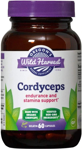 Oregon's Wild Harvest Organic Cordyceps -- 60 Gelatin Capsules