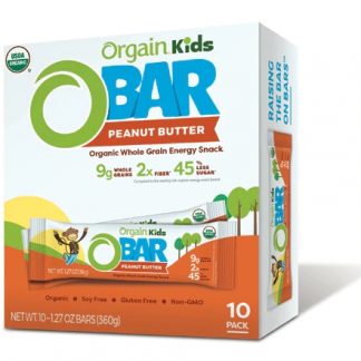 Orgain Kids O Bar Organic Whole Grain Energy Snack Peanut Butter -- 10 Bars