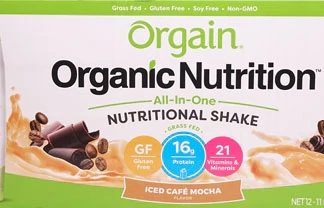 Orgain Organic Nutritional Shake Iced Cafe Mocha -- 12 Shakes