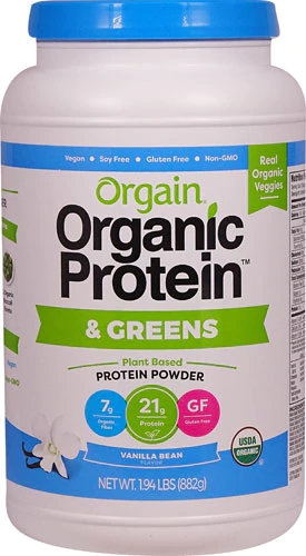 Orgain Organic Protein™ & Greens Plant Based Powder Vanilla Bean -- 1.94 lbs