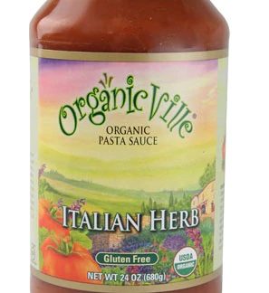 Organicville Organic Pasta Sauce Gluten Free Italian Herb -- 24 oz