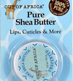 Out Of Africa Travel Pure Shea Butter for Lips Cuticles and More with Vitamin E For Extreme Hydration Unscented -- 0.5 oz