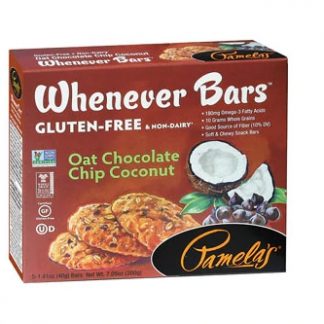 Pamela's Products Whenever Bars Gluten Free Oat Chocolate Chip Coconut -- 5 Bars