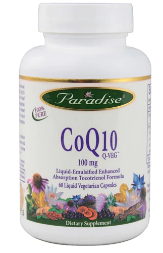 Paradise Herbs CoQ10 Q-VEG™ -- 100 mg - 60 Liquid Vegetarian Capsules