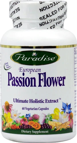 Paradise Herbs European Passion Flower -- 60 Vegetarian Capsules