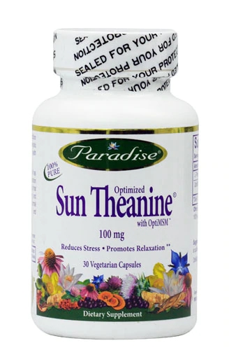 Paradise Herbs Optimized Sun Theanine® -- 100 mg - 30 Vegetarian Capsules
