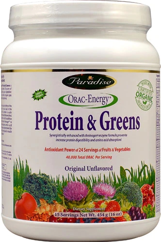 Paradise Herbs ORAC-Energy® Protein & Greens Original Unflavored -- 16 oz