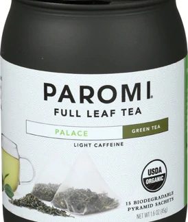 Paromi Tea Full Leaf Tea Palace Green Tea -- 15 Biodegradable Pyramid Sachets