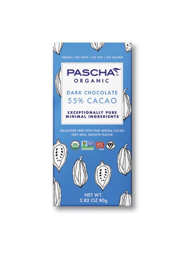 Pascha Organic Dark Chocolate 55% Cacao -- 2.82 oz