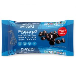 Pascha Organic Dark Chocolate Chips 55% Cacao Semi Sweet -- 8.8 oz