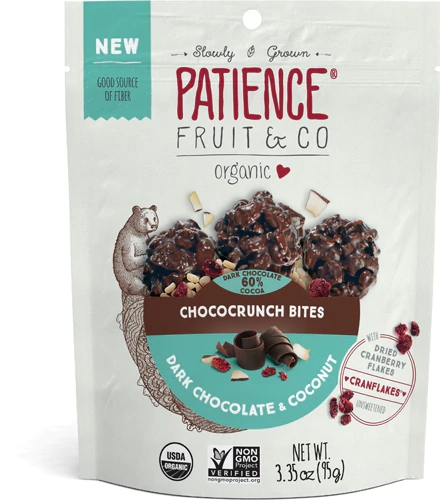 Patience Fruit & Co Chococrunch Bites Dark Chocolate & Coconut -- 3.35 oz