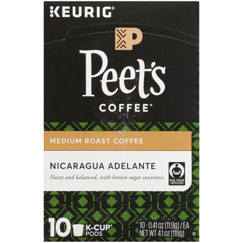 Peet's Coffee Keurig® Medium Roast Nicaragua Adelante -- 10 K-Cups