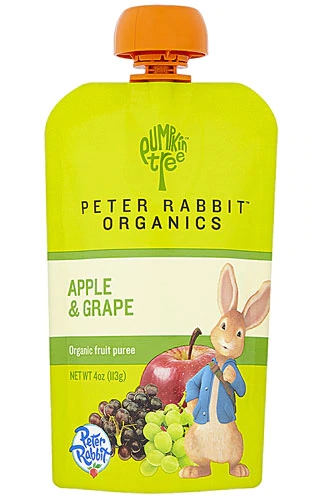 Peter Rabbit Organics Fruit Puree Apple & Grape -- 4 oz