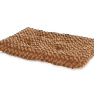 Petmate Plush Kennel Mat 23.5 x 16.5 Inches Tobacco Brown -- 1 Mat